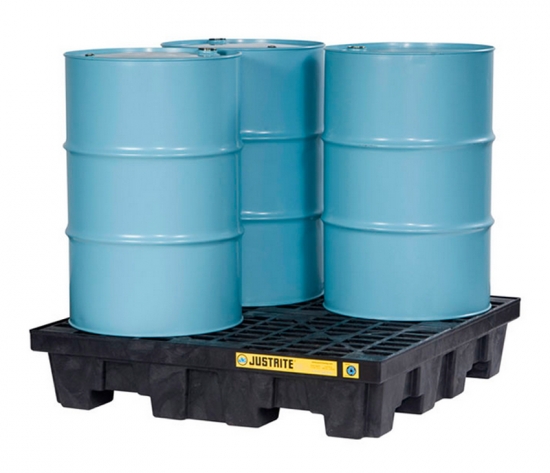 Justrite 4 Drum Pallet Square EcoPolyBlend™ With Plug Justrite 28637